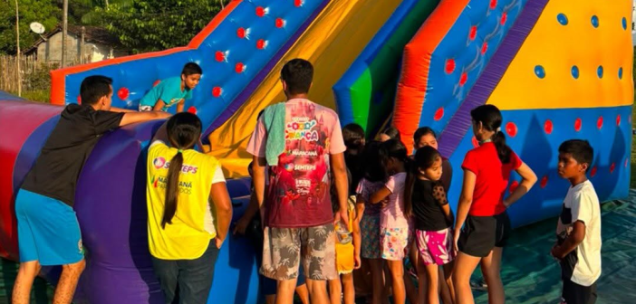Projeto ser criança faz a festa na comunidade de Boa Esperança e no bairro da Apeteua